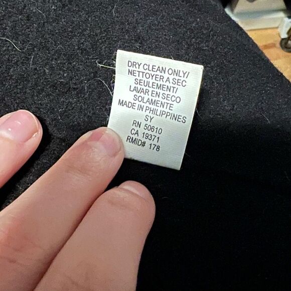 Anne Klein black wool blend coat. Size medium - Picture 6 of 12